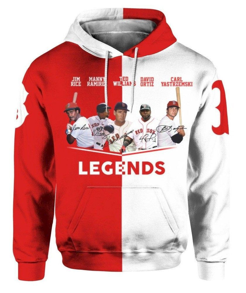 Boston Red Sox Legend Player 3D All Over Print Hoodie & Zip Hoodie