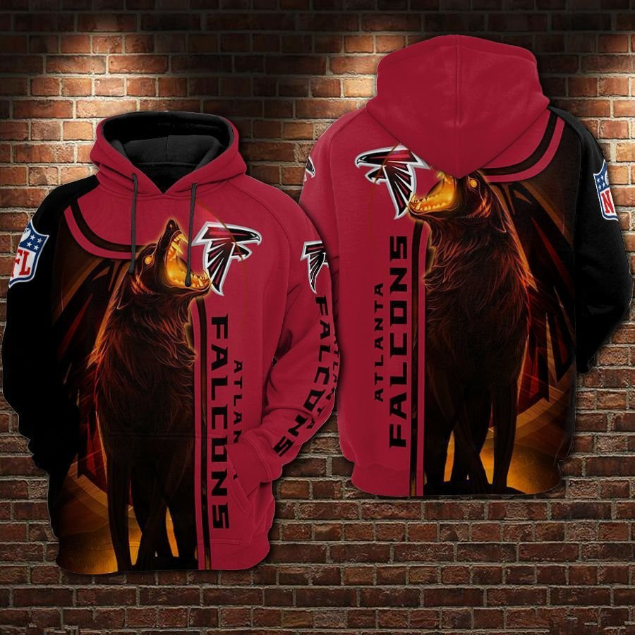 Atlanta Falcons Football Wolf Night 3D All Over Print Hoodie & Zip Hoodie