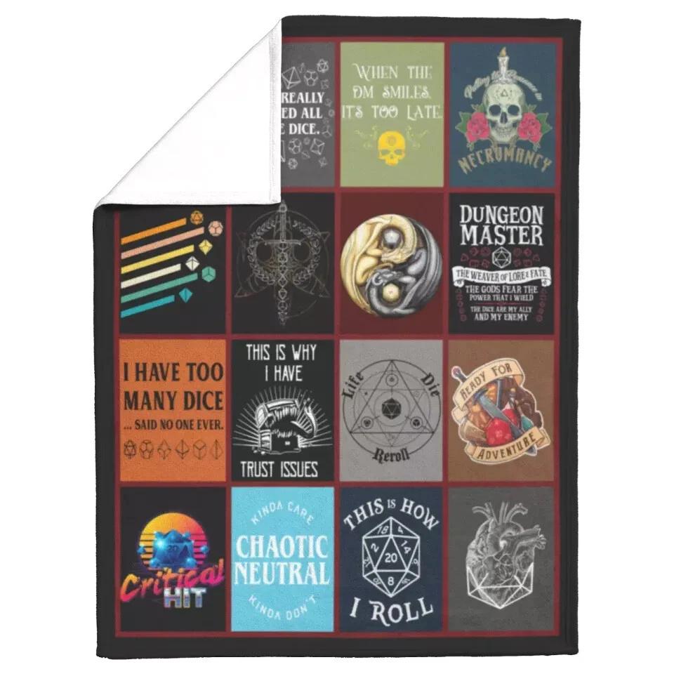 Dungeons And Dragons Fleece Sherpa Blanket
