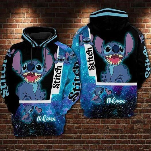 Lilo And Stitch Cute Lover Vi 3d Hoodie Zip Hoodie