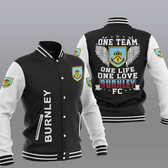 Burnley FC Black One Team Baseball Jacket