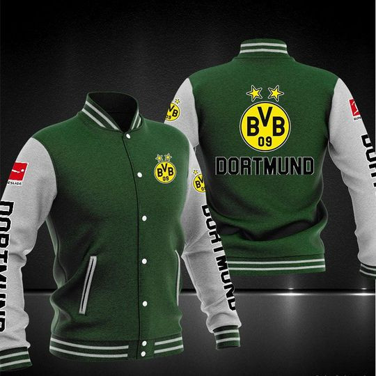 Borussia Dortmund Green Baseball Jacket