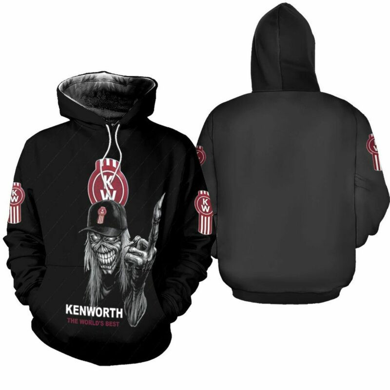 Kenworth Worlds Best Maiden Skull For Lovers 3d Hoodie Zip Hoodie