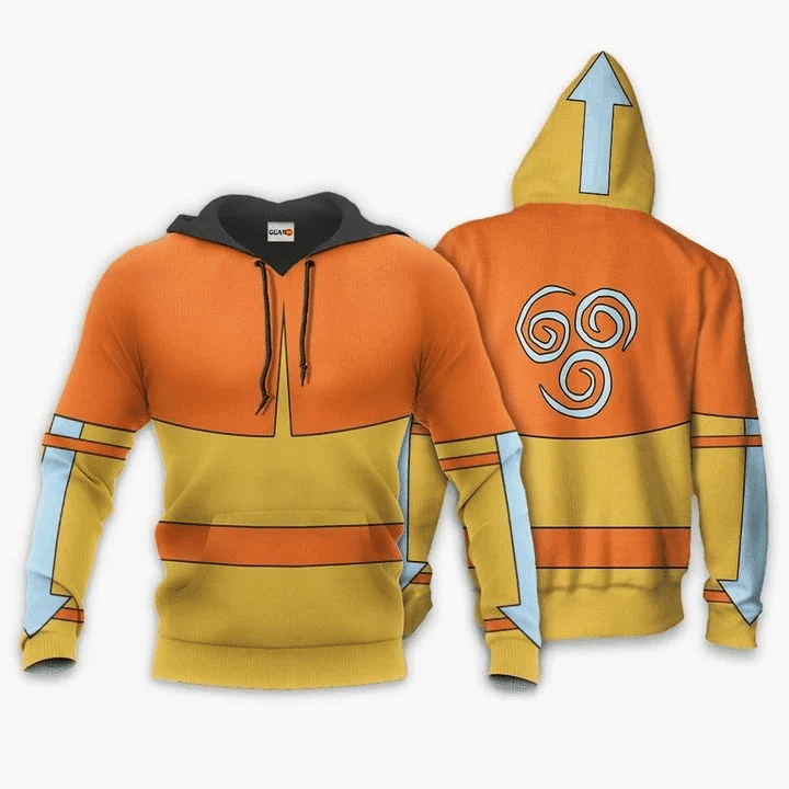 Avatar The Last Airbender Aang 3d Hoodie Zip Hoodie