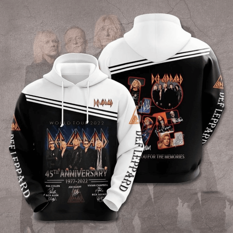 Def Leppard 45th Anniversary 3d Hoodie