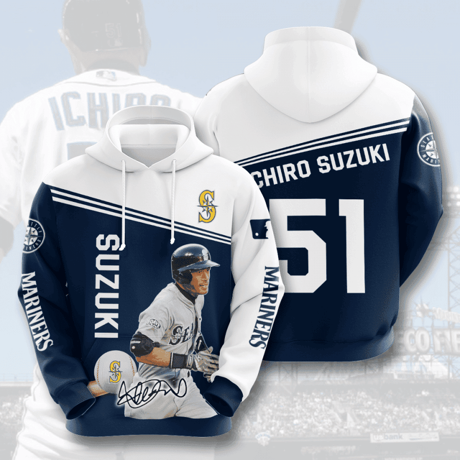 Seattle Mariners Ichiro Suzuki3D Printed 3D All Over Print Hoodie & Zip Hoodie