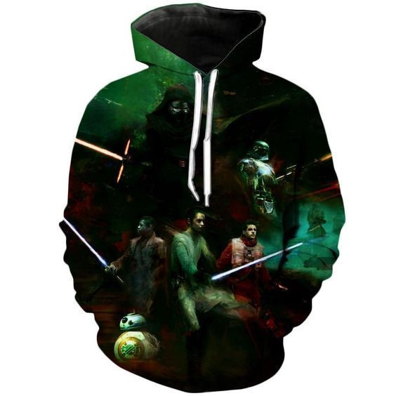 Sabers At The Ready Star Wars A1632 3d Pullover Printed Over Unisex Hoodie