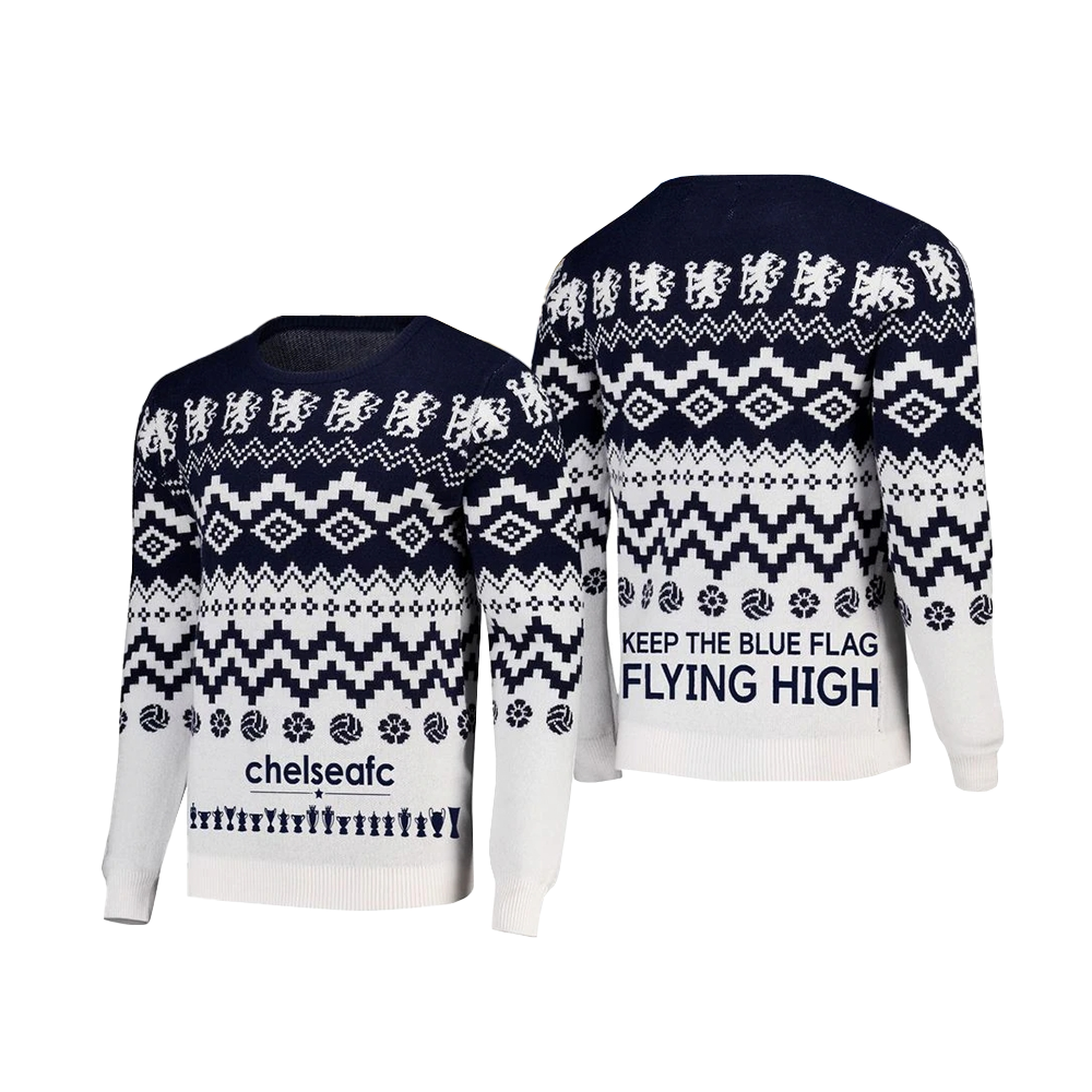 Keep The Blue Flag Fying High Chelsea 2025 Christmas Ugly Sweater