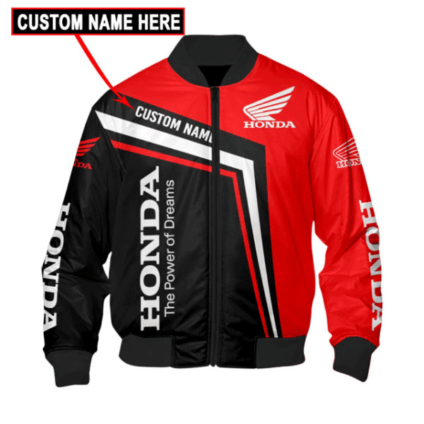 Honda Motor Custom Name 5 Fan Gift, Honda Motor Bomber Jacket 14
