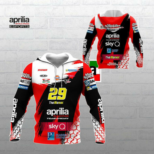 Aprilia Racing Shirt 619,   3d Hoodie Zip Hoodie 1607
