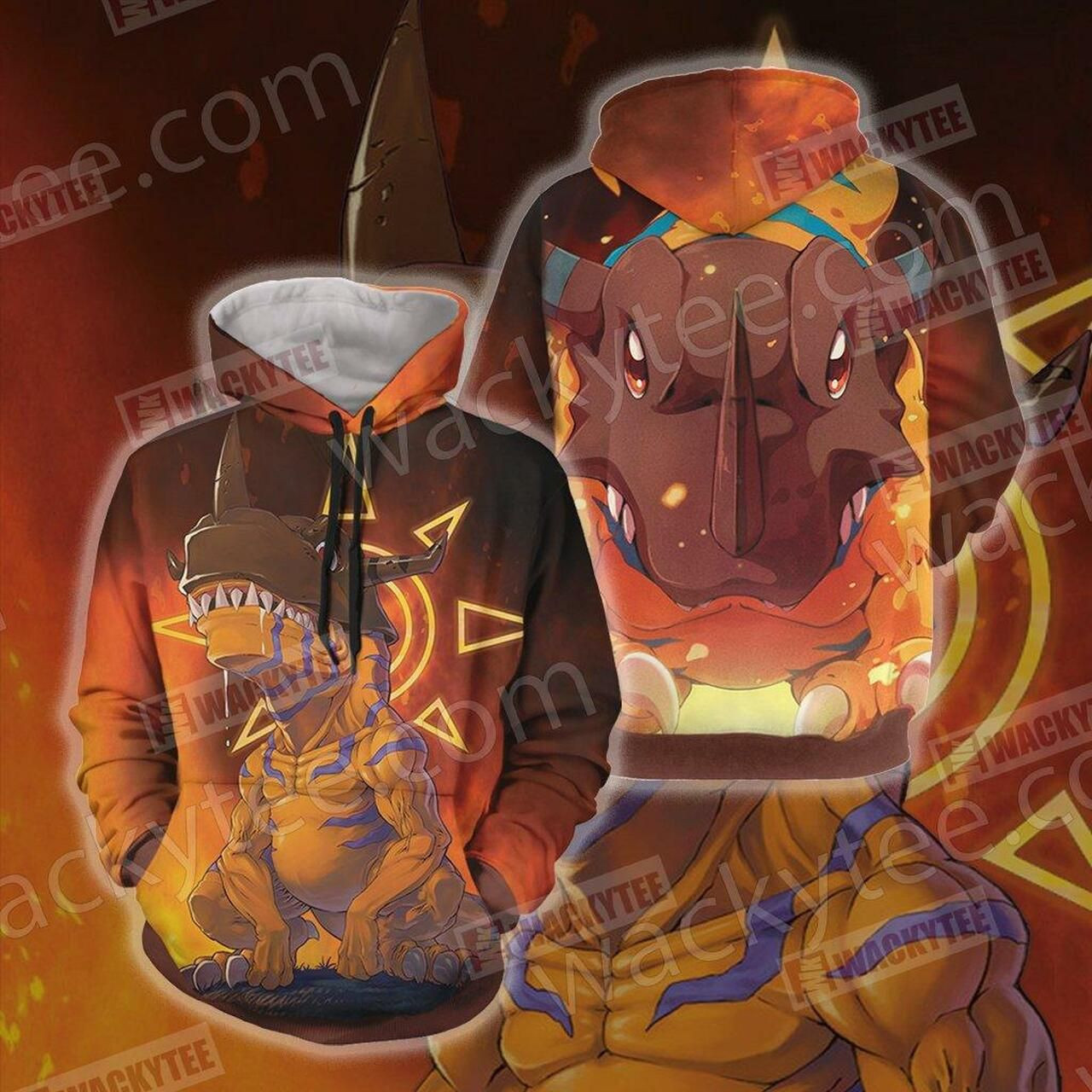 Digimon Greymon New 3D All Over Print Hoodie & Zip Hoodie