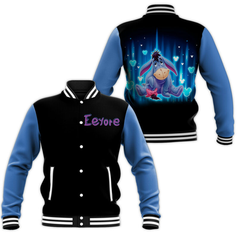 Eeyore Lover Blue Lighting Baseball Jacket