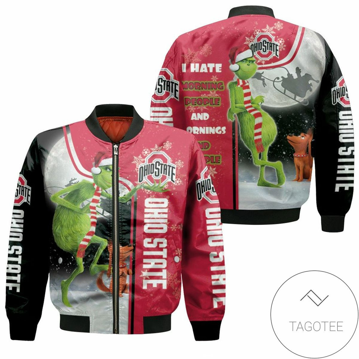 Ohio State Buckeyes The Grinch Bomber Jacket