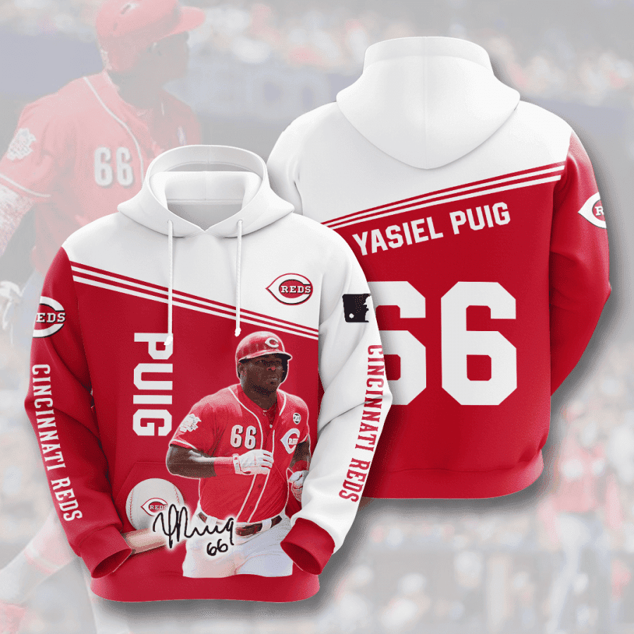 CINCINNATI REDS Yasiel Puig 3D All Over Print Hoodie & Zip Hoodie