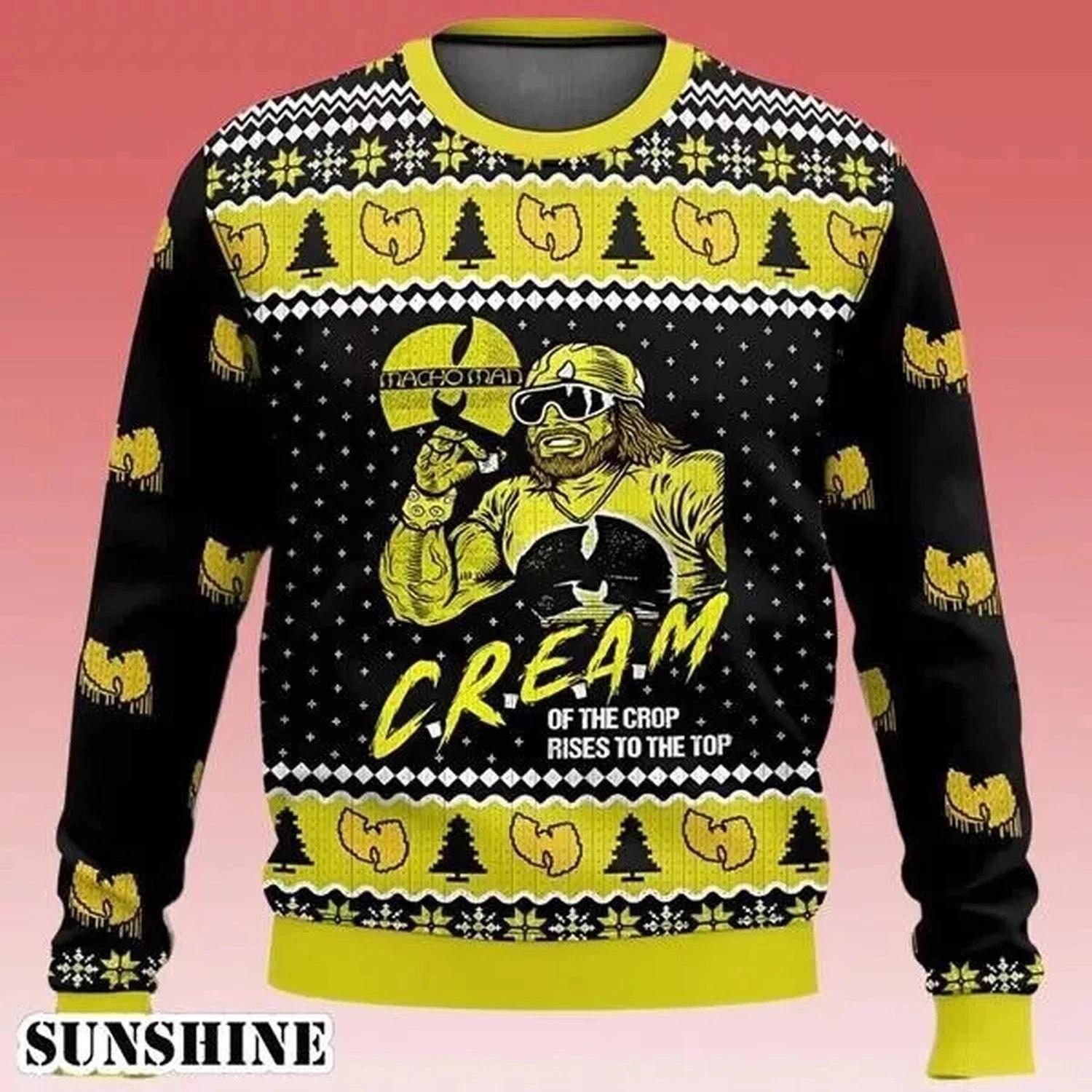 Wu Tang Clan Macho Man Cream Of The Crop Rises To The Ugly Christmas Sweater