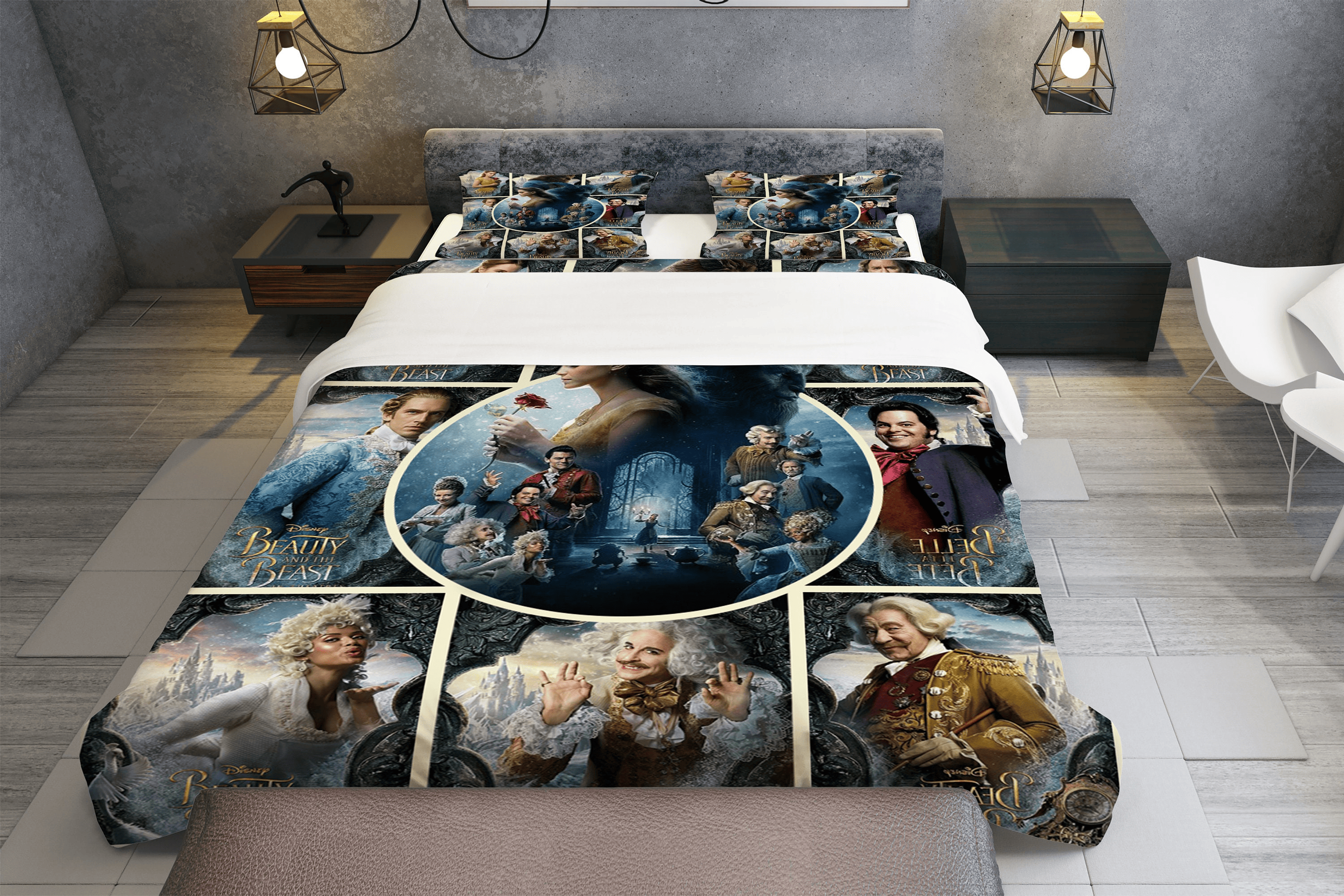 Beauty And The Beast Bedding Set Beauty And The Beast All Characters Duvet Covers