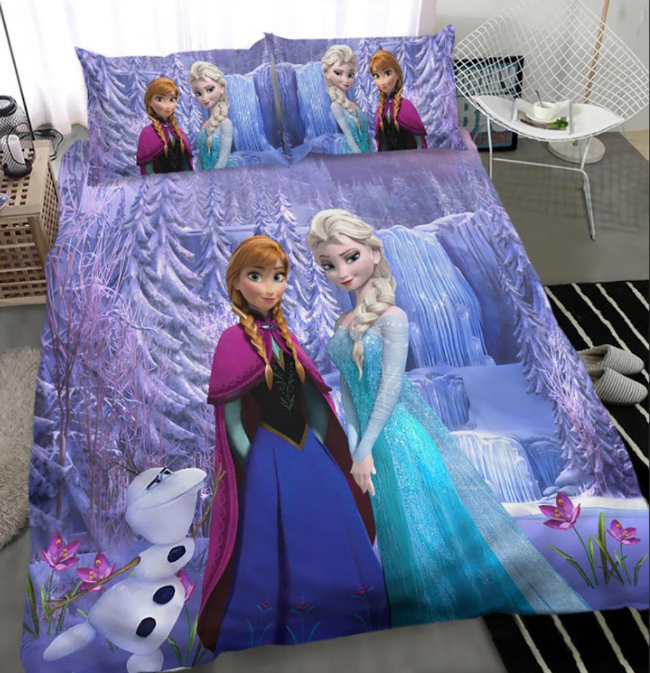 Frozen Bedding Set Elsa Anna Olaf Graphic Duvet Covers