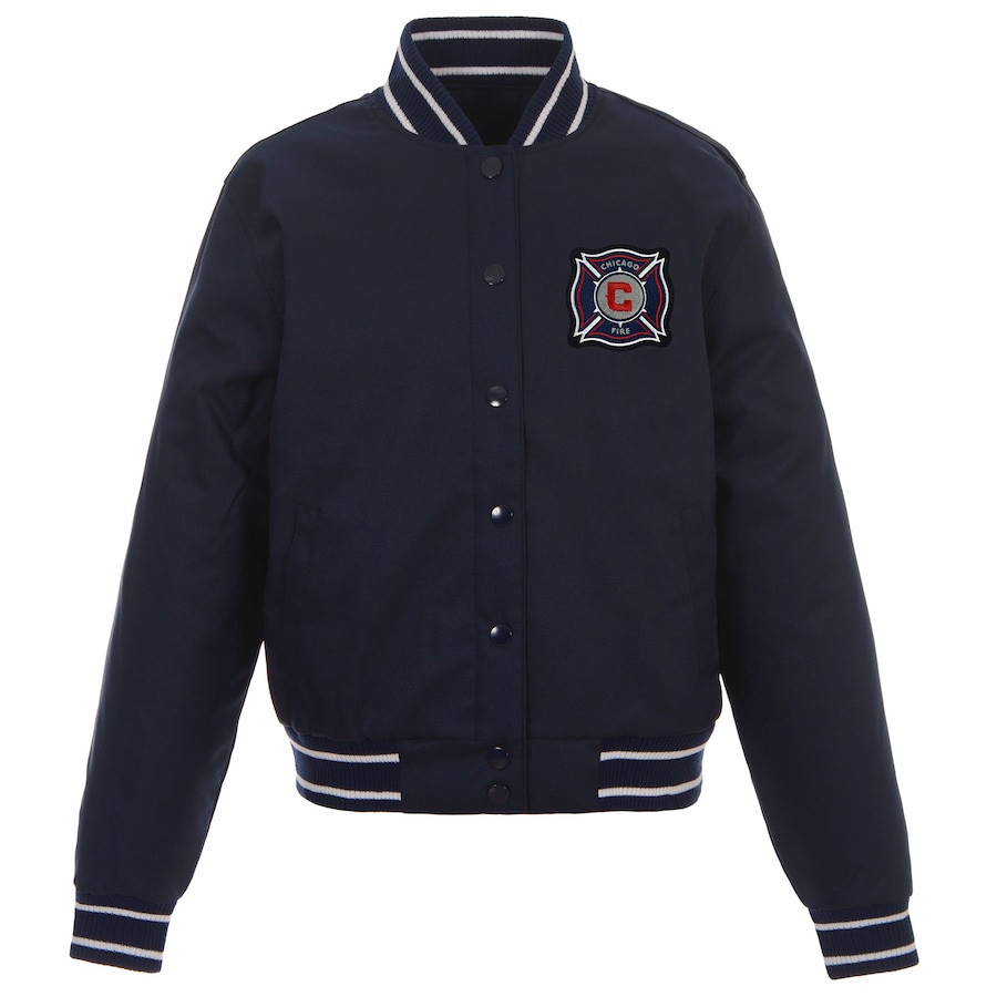 Chicago Fire Navy Baseball Jacket