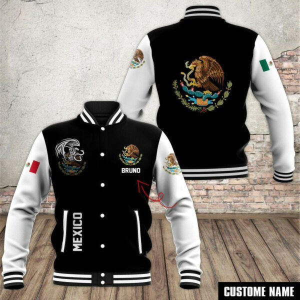 Custom Name Coat Of Arms Mexico 6k907 Gift For Fan Baseball Jacket 124