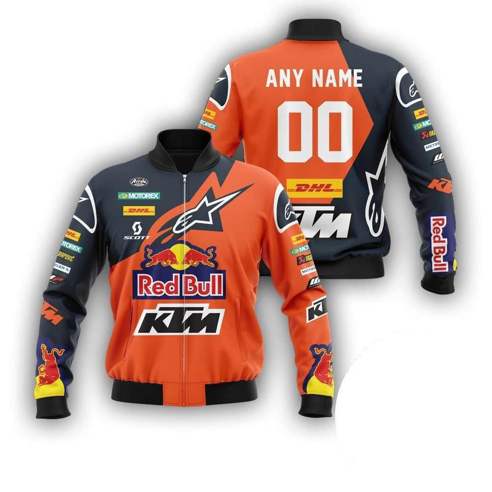 Personalized Red Bull Ktm Factory Racing Bomber Jacket 809