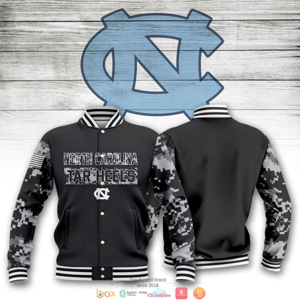 North Carolina Tar Heels Black Baseball Jacket