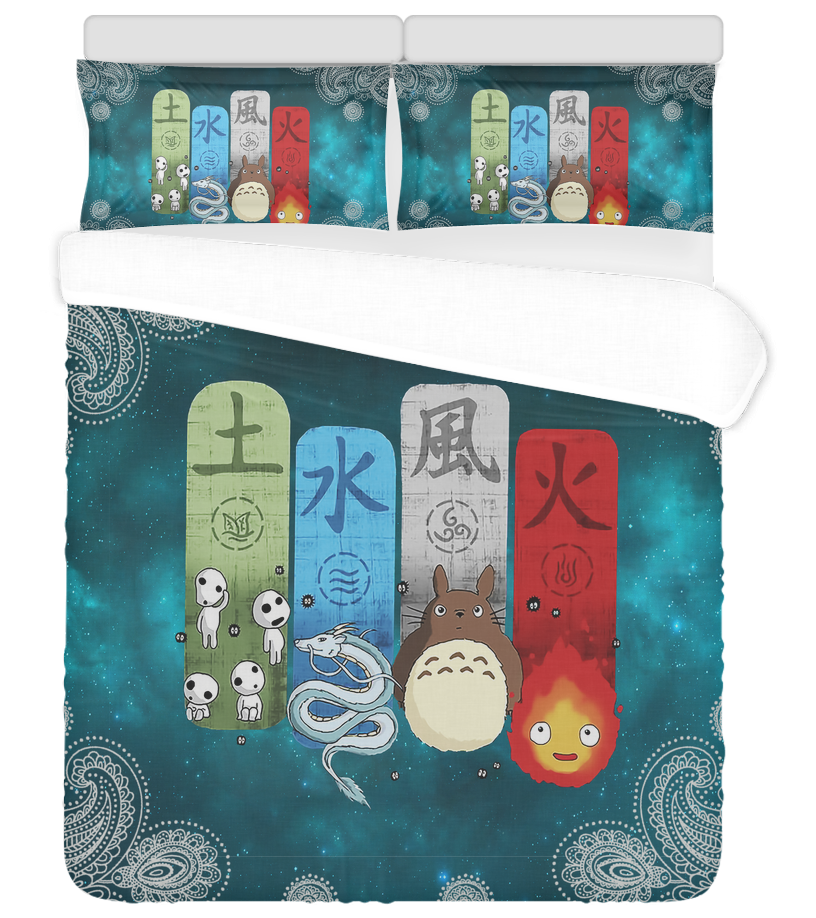SGhibli Bedding Set SGhibli Magical Creature And Colors Duvet Covers