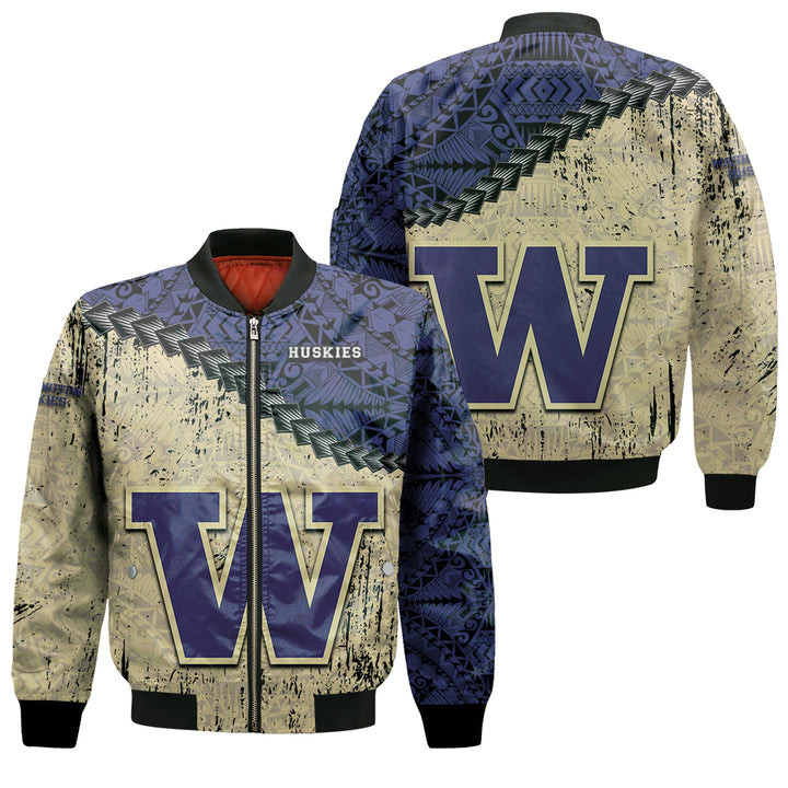 Washington Huskies Purple Gold Bomber Jacket