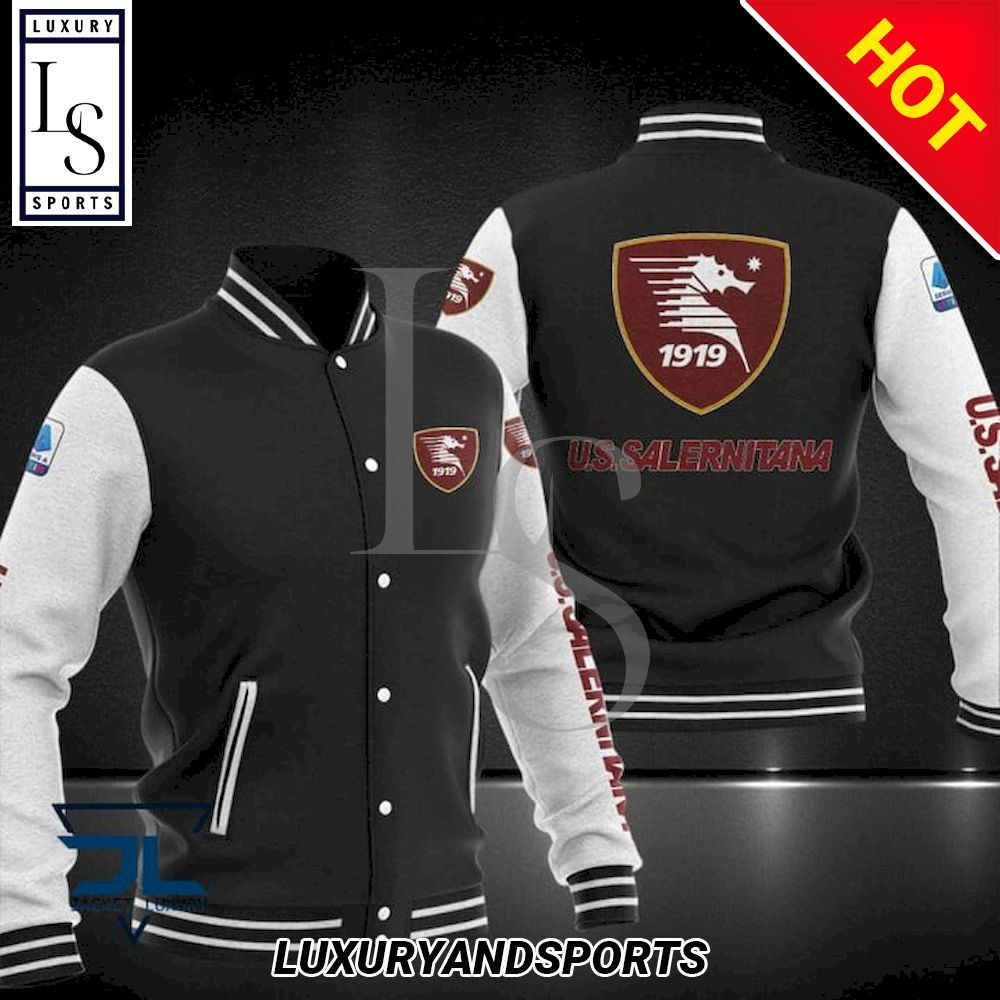 US Salernitana Black White Baseball Jacket