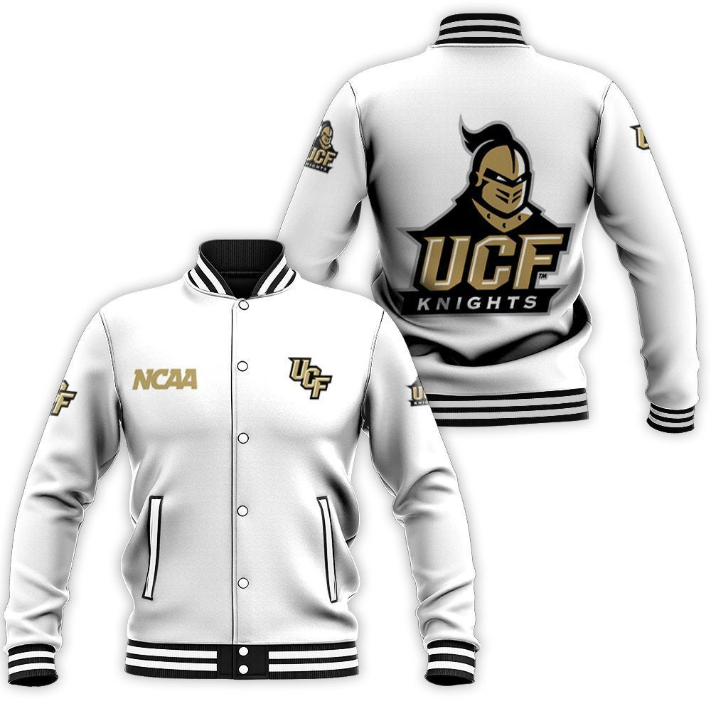 UCF Knights White Baseball Jacket