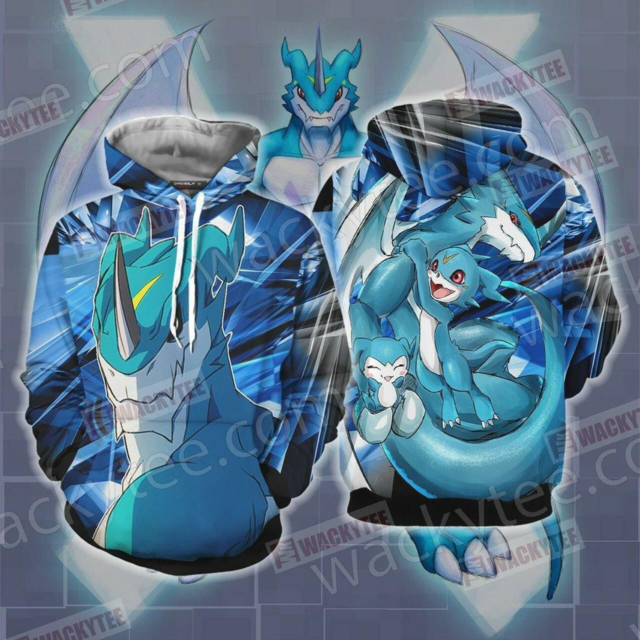 Digimon Exveemon Unisex 3D All Over Print Hoodie & Zip Hoodie