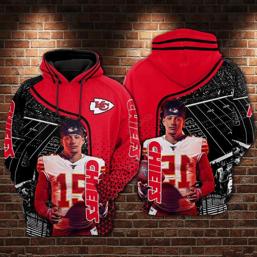 Kansas City Chiefs Football Stripes Patrick Mahomes 3D All Over Print Hoodie & Zip Hoodie