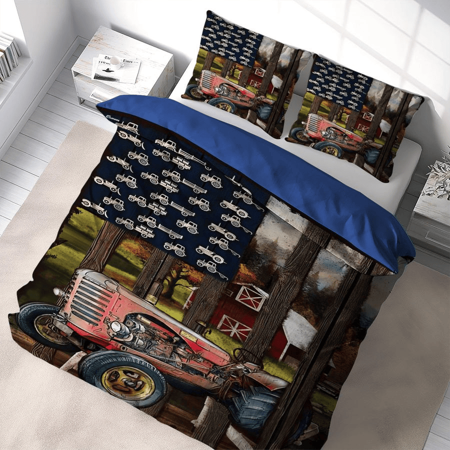 Farmer Bedding Set Farmer Tractor In The Farm Duvet Covers