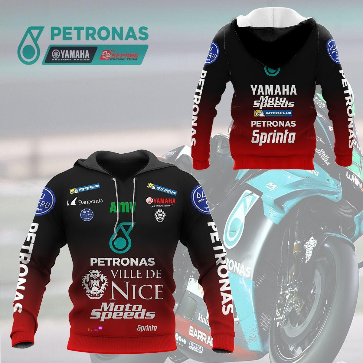 Petronas Yamaha Shirt 207, 3d Hoodie Zip Hoodie