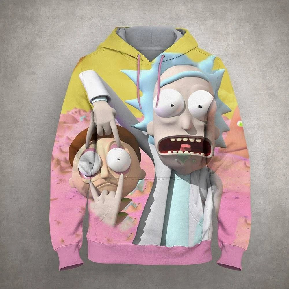 Rick And Morty Gift Over Print 3d Hoodie Zip Hoodie 869