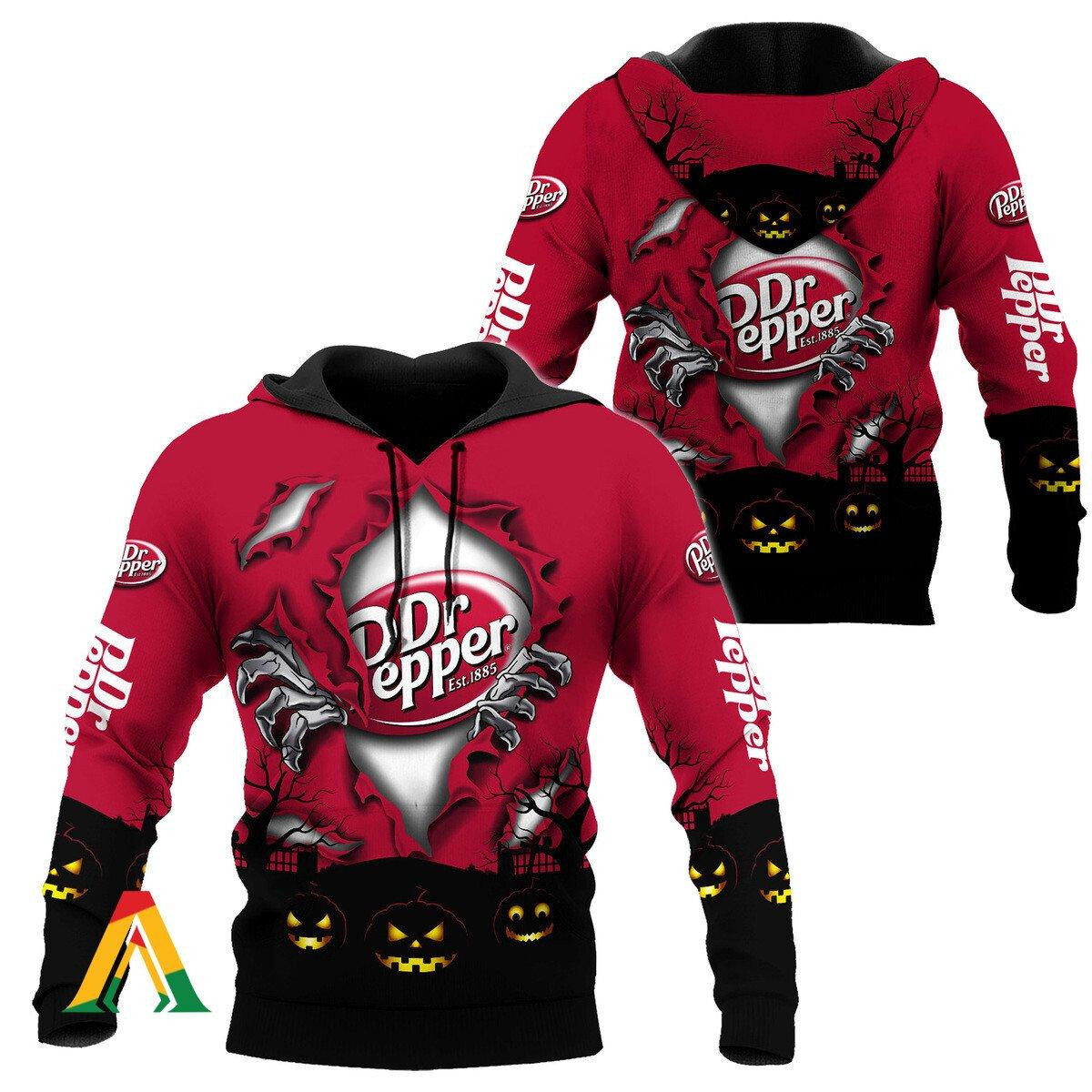 Scary Night Halloween Dr Pepper Hoodie & Zip Hoodie