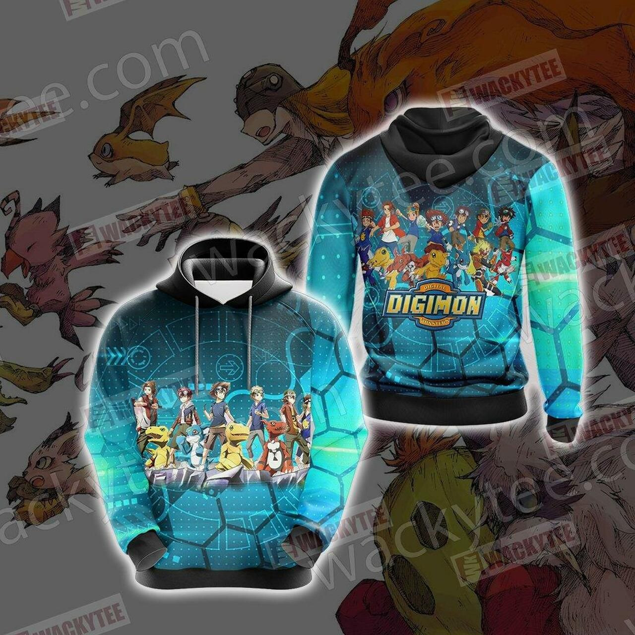Digimon New Collection Unisex 3D All Over Print Hoodie & Zip Hoodie
