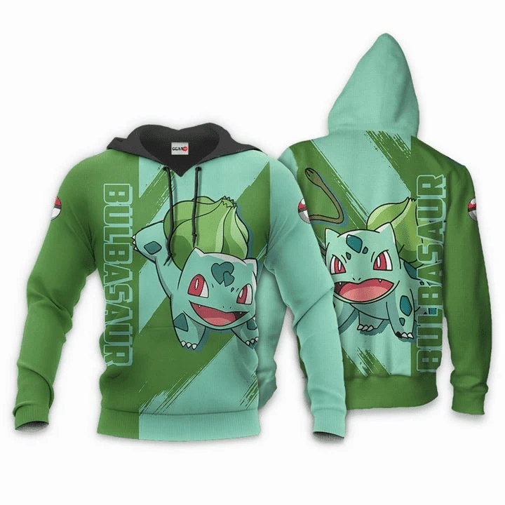 Pokemon Bulbasaur  3d Hoodie Zip Hoodie