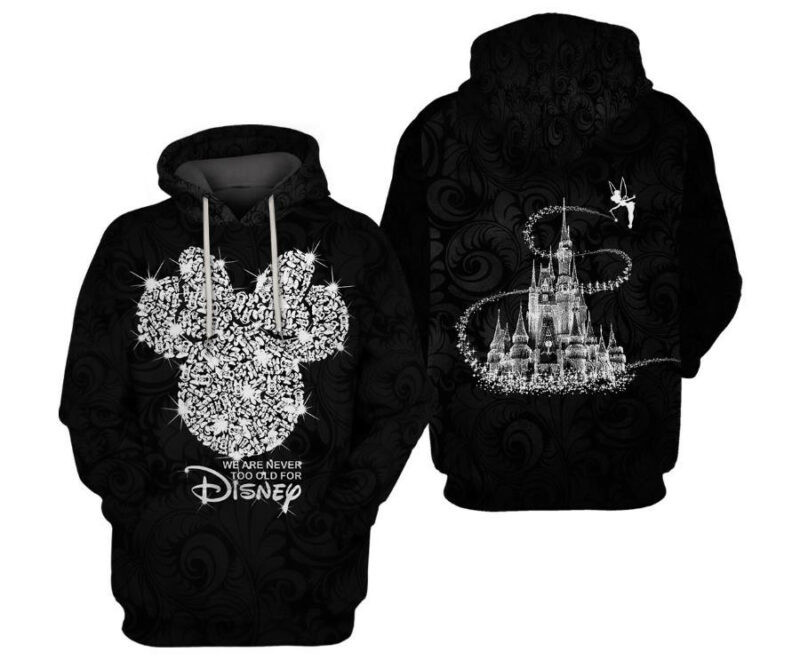 Minnie Mouse Black Twinkle 3d Hoodie Zip Hoodie