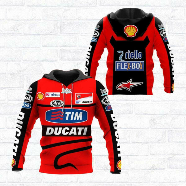 Ducati Racing Shirt 523, 3d Hoodie Zip Hoodie 435