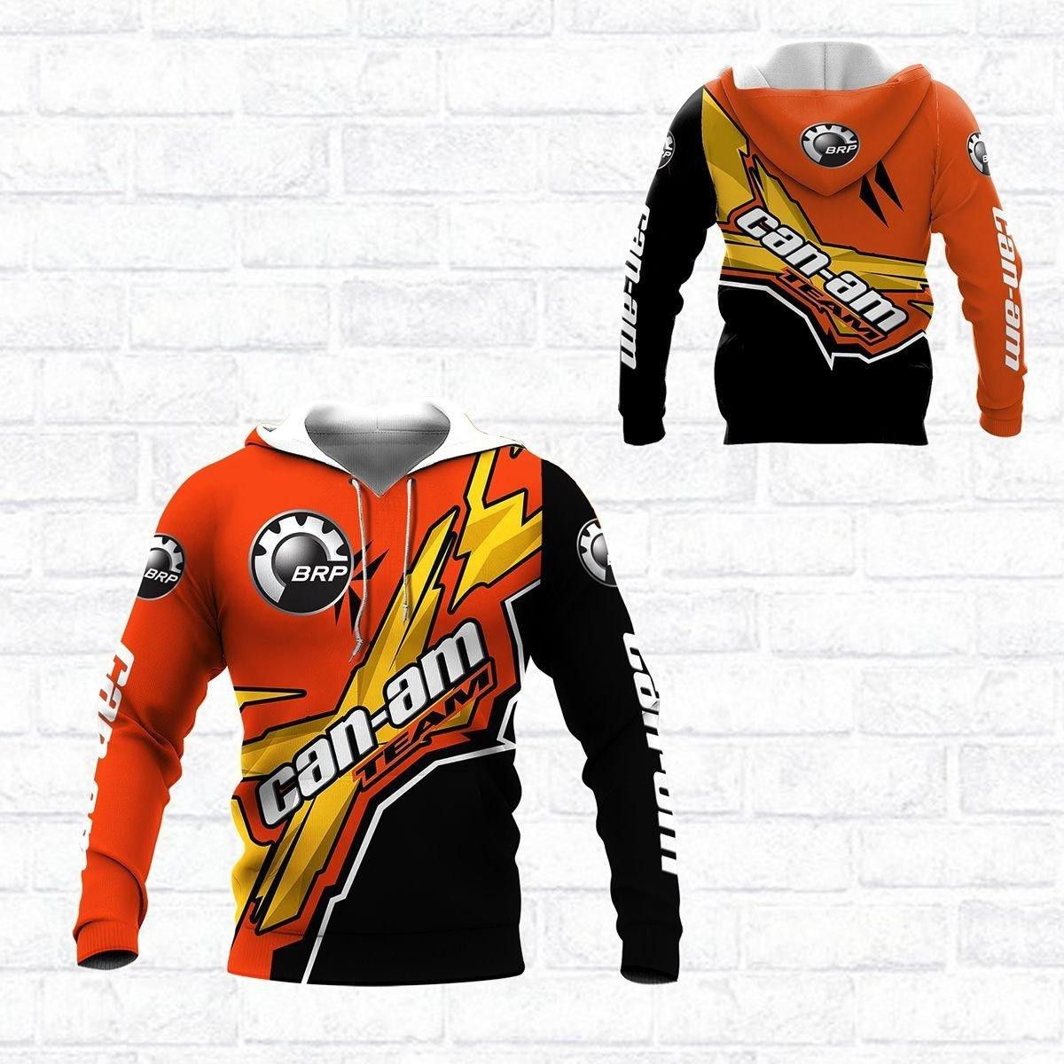 Can-am Brp Shirt 44, 3d Hoodie Zip Hoodie