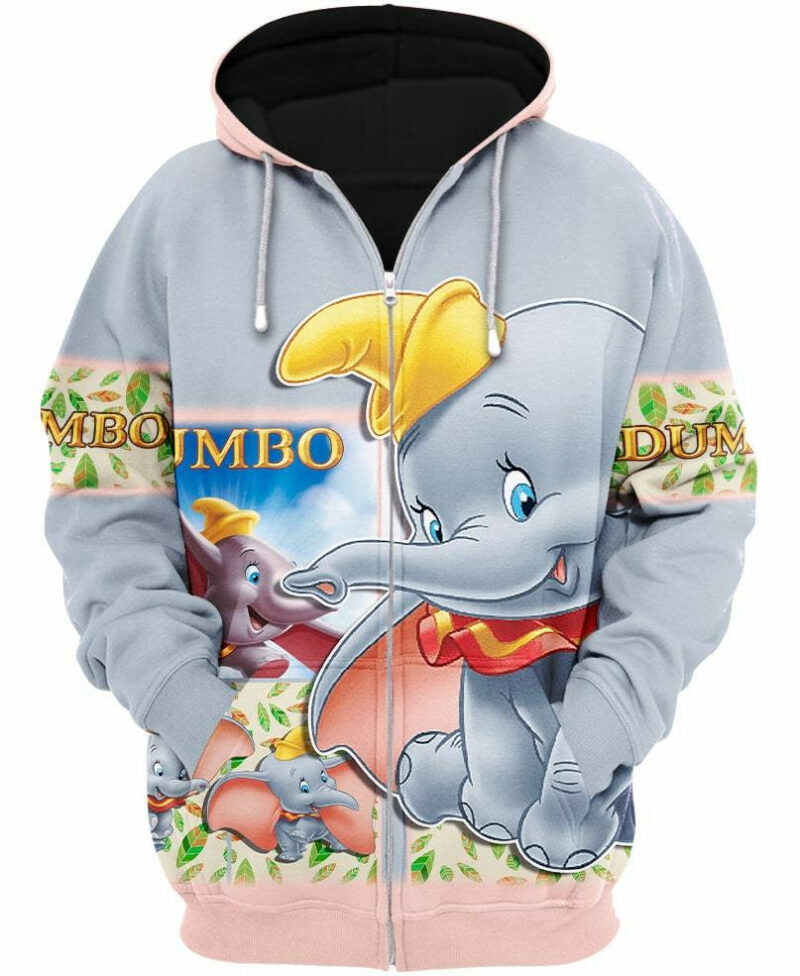 Dumbo 3d Hoodie Zip Hoodie