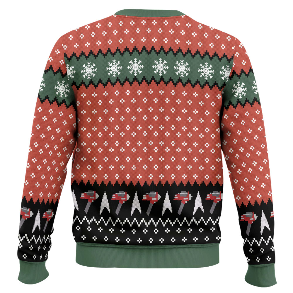 3D S.T Trek The Halls Christmas Edition Ugly Sweater