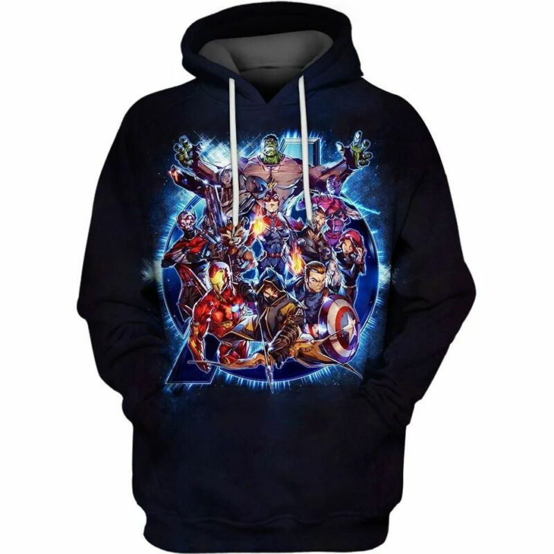 The Marvel Super Heroes Over Print 3d Hoodie Zip Hoodie