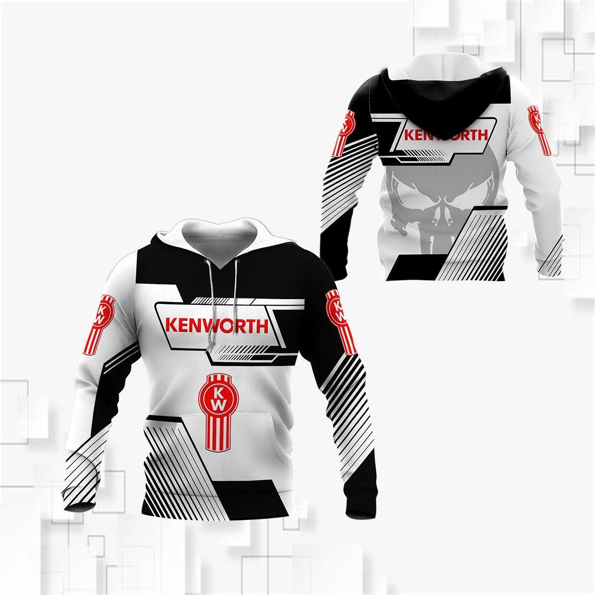 Skull Kenworth Trucks Racing Team 7k873 3d Zip Hoodie Hoodie Ii0