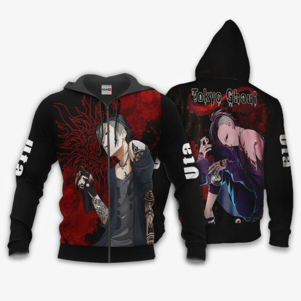 Tokyo Ghoul Uta Anime 3k415 Cartoon 3d Hoodie Zip Hoodie 1917