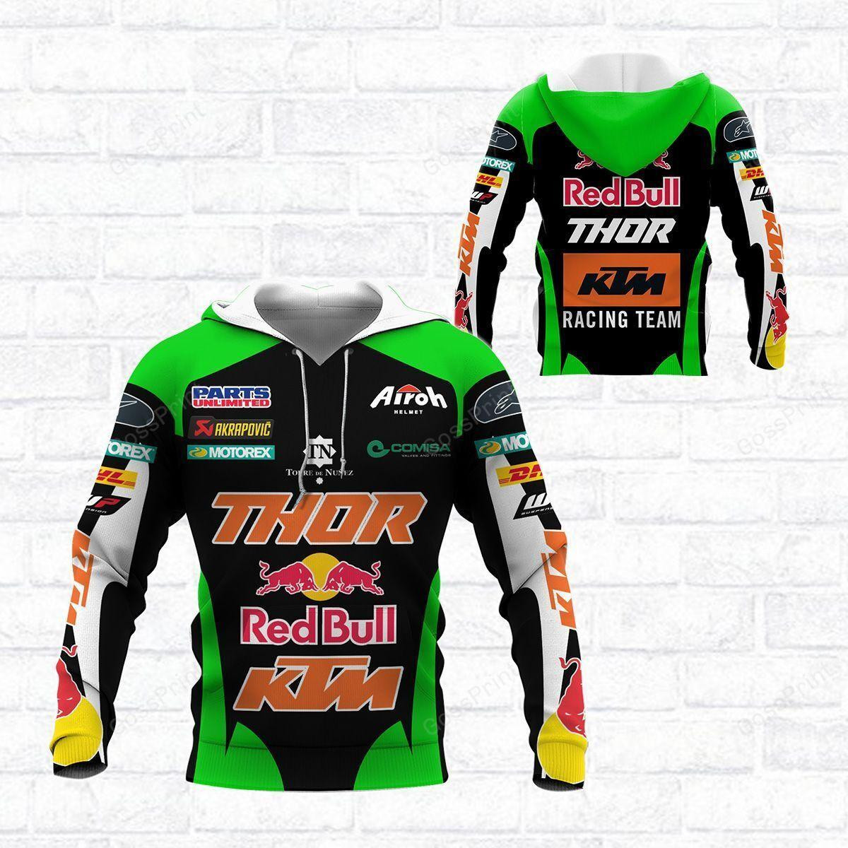 Motogp Red Bull Ktm Racing, Ktm Factory Racing All Over Print Hoodie, Zip Hoodie 11