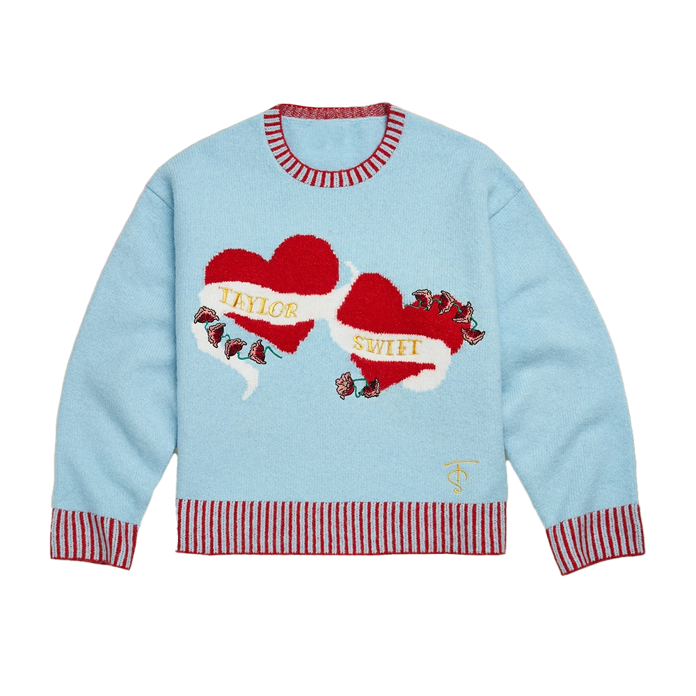 TSwift Album Heart 2025 Christmas Ugly Sweater