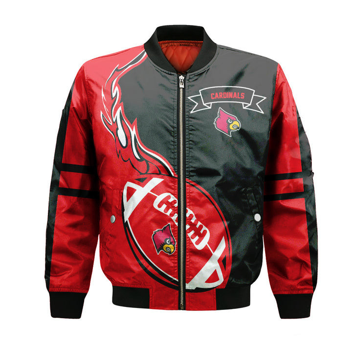 Louisville Cardinals Red Black Bomber Jacket