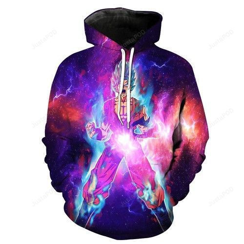 Super Saiyan God Super Saiyan Goku Galaxy Dragon Ball Super 3D All Over Print Hoodie & Zip Hoodie