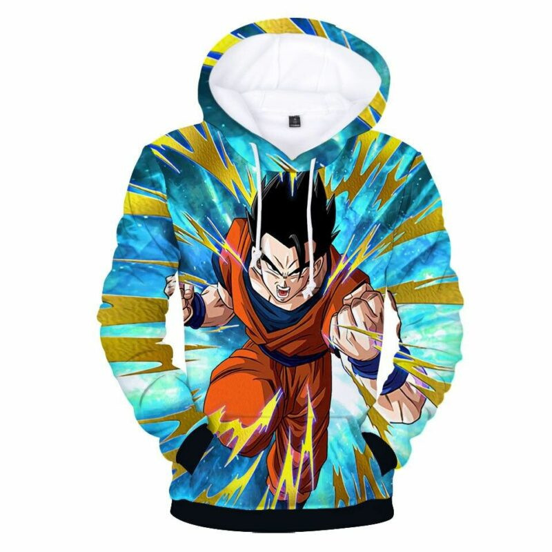 Son Gohan Cartoon Dragon Ball Over Print 3d Hoodie Zip Hoodie